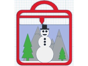 Imprimante 3d bonhomme de neige ornement art les fêtes noël décoration des décorations arbre 3d print model - Mito3D