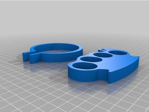 brass knuckle water bottle handle other knuckles 3d print model - Mito3D