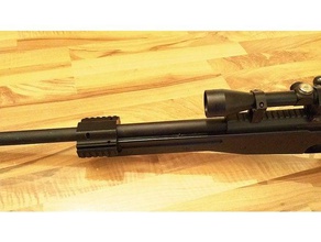 aw308 sniper baril de titulaire passe-temps airsoft accessoires pièce jointe gun pièces aw-308 3d print model - Mito3D
