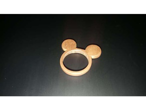 mickey ring rings copper copperfill fast print mouse 3d print model - Mito3D