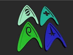 star trek reboot badges props movie prop 3d print model - Mito3D