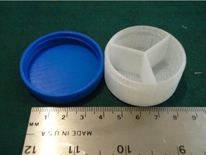 trifurcated kavanoz kaplar özelleştirilmiş 3 bölünmüş üç parçaya kutusu konteyner komik parçalı 3d print model - Mito3D