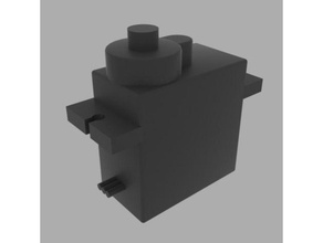servo template blender hobby reference 3d print model - Mito3D