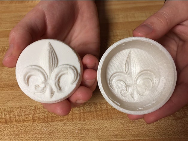 fleur de lis sabão moldes casa banho artesanato a fabricação 3D print model - Mito3D