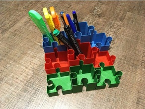 puzzle box organizzazione caselle cool arredamento desk organizer office strumento utile 3d print model - Mito3D