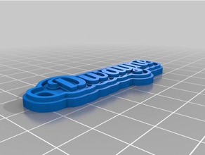 dwayne tag keychain keychains customized 3d print model - Mito3D