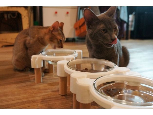 ikea bowl stand cats 3d printing 3D print model - Mito3D