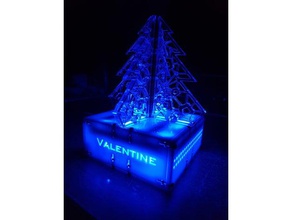 christmas tree art 3d printing customizable diy gift lasercut lasercutter led love mdf plexiglass valentine 3d print model - Mito3D