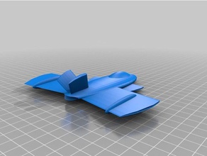 fantabulous blorr v3 curto versão melhorada 3d impressão de avião voando ithinkthisflyning modelo 3d print model - Mito3D