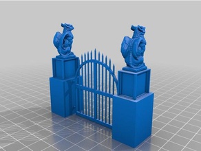 entrada hogwarts buildings structures 3d print model - Mito3D