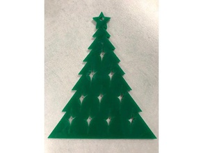 christmas tree decor ornament lasercut laser cutter 3d print model - Mito3D