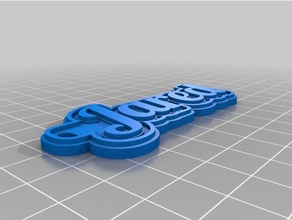 jared etiqueta llaveros personalizado 3d print model - Mito3D