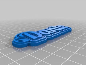 dante etiqueta llaveros personalizado 3d print model - Mito3D