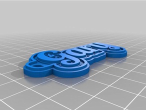 gary etiketi Anahtarlık özelleştirilmiş 3d print model - Mito3D