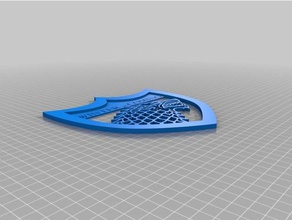stark shield fixed other game thrones house winter coming wolf 3d print model - Mito3D