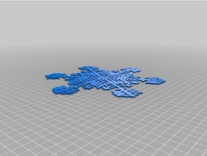 large snowflake 02 interactive art customized 3d print model - Mito3D