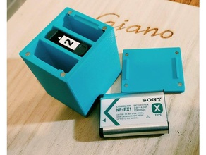 np-bx1 sony Akku-container 3 Stück Kamera box gopro ActionCam beim 3d print model - Mito3D