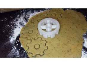 steampunk gear cookie cutter kitchen dining backen backing gears weihnachten xmas zahnrad zahnrder 3d print model - Mito3D