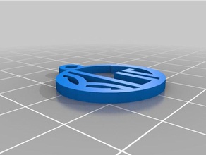 monogram keychain jewelry customized 3d print model - Mito3D