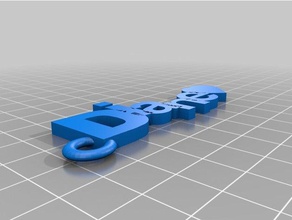 diane porte-clés des signes les logos coeur 3d print model - Mito3D