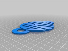 ska monograma personalizado colgante de varios bucles joyería 3d print model - Mito3D