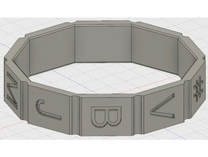 letra anel extras outros 3d print model - Mito3D