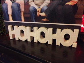 tatil fotoğrafı duruyor dekor Noel dekorasyon ho mutlu noeller 3d print model - Mito3D