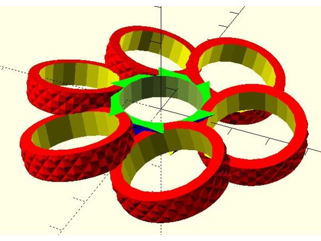 moleteado tri-ruleta de código errores los juguetes juegos 3D print model - Mito3D