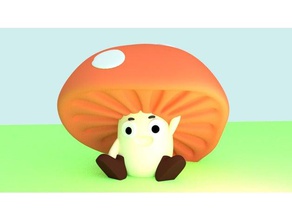 mushroom boy creatures ateamventures blender creatable creatabled3 d3 3d print model - Mito3D