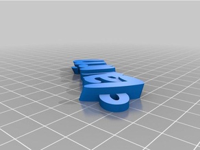 özelleştirilmiş iamburnys benim isim Anahtarlık keyfob v2text 3d print model - Mito3D