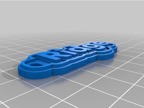 ridge keychain keychains customized 3d print model - Mito3D