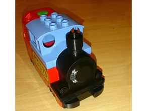 lego duplo train à vapeur, front de pièce remplacement jouet jeu accessoires d'échappement 3d print model - Mito3D