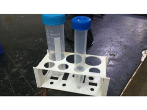 gradilla para tubos de 15 50ml biología 15ml falcon 3d print model - Mito3D