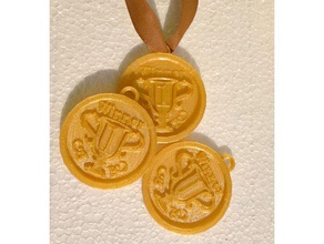 médaille d'or 1 les pièces de monnaie badges 3d print model - Mito3D