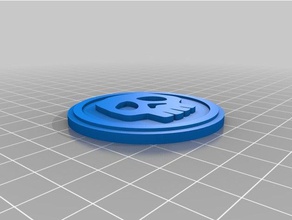 harlock kafatası rozeti 3d baskı 3d print model - Mito3D