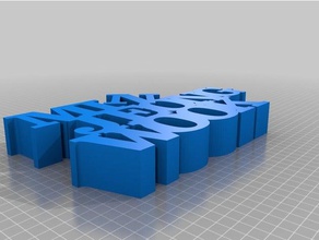 my customized variable word sculpture1 sculptures 3d print model - Mito3D