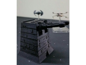 death star turbo laser repaired separated games 3d print model - Mito3D