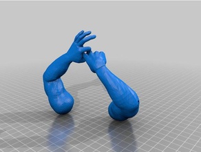 beefy fuing hands diy arms 3d print model - Mito3D