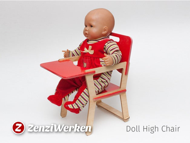 doll high chair obsolete model furniture 6mm plywood cnc router stepcraft zenziwerken 3D print model - Mito3D
