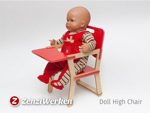 bebek yüksek sandalye eskimiş model mobilya 6 mm kontraplak cnc router stepcraft zenziwerken 3d print model - Mito3D