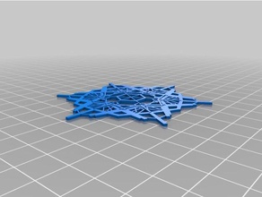 my customized snowflake 2d art 3d print model - Mito3D