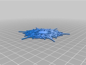 my customized snowflake 002 2d art 3d print model - Mito3D