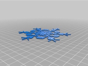 my customized snowflake machine 10 interactive art 3d print model - Mito3D
