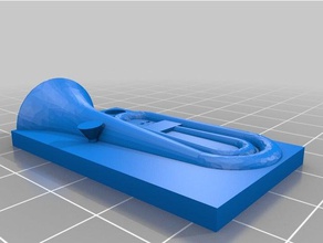 tuba keyring music keychain musical instrument 3d print model - Mito3D