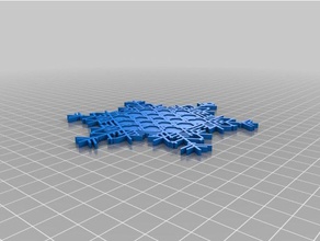 personnalisé flocon de neige 3 interactifs l'art 3d print model - Mito3D