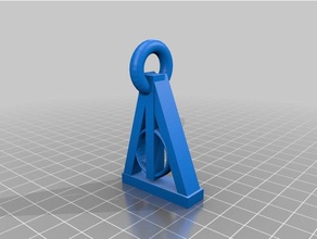deathly hallows sign pendant 3d printing 3d print model - Mito3D