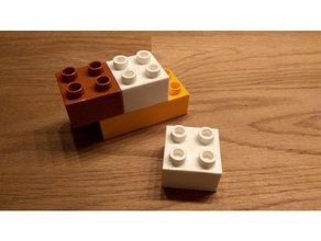 duplo 2x2 la construction les jouets créé freecad lego 3d print model - Mito3D