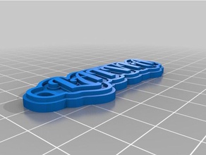 mi personalizados multilínea tag llavero llaveros 3d print model - Mito3D