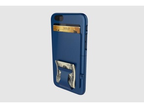iphone casewallet mobile billetera card holder credit dollar plata tarjetas credito 3d print model - Mito3D