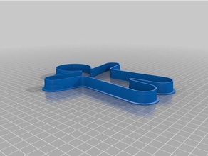 big gingy cookie-cutter Küche Essen Weihnachten Kochen Lebkuchen Lebkuchen-cutter Lebkuchen-Mann 3d print model - Mito3D